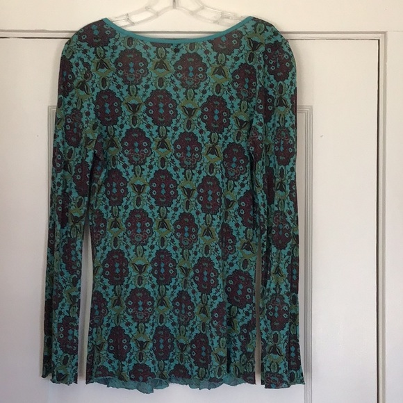 Language Los Angeles Anthropologie Cotton Sequin Top - Picture 2 of 4